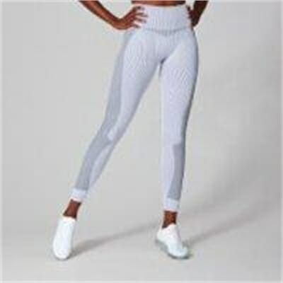 Fitness Mania - Contrast Seamless Leggings - White - S