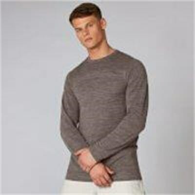 Fitness Mania - Lightweight Seamless Long-Sleeve T-Shirt - Driftwood Marl - L