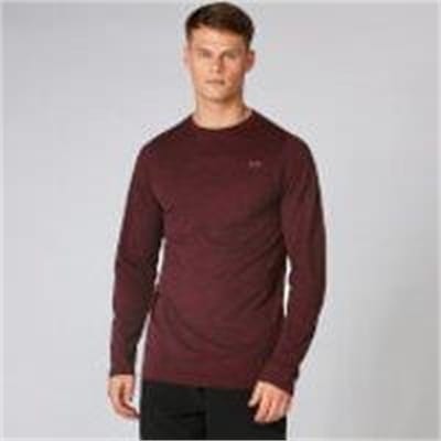 Fitness Mania - Lightweight Seamless Long-Sleeve T-Shirt - Oxblood Marl - XS