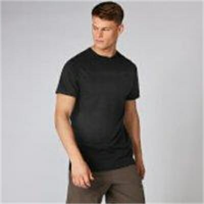 Fitness Mania - Lightweight Seamless T-Shirt - Black Marl - XS