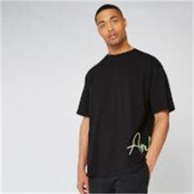 Fitness Mania - Neon Signature Oversized T-Shirt - Black - M