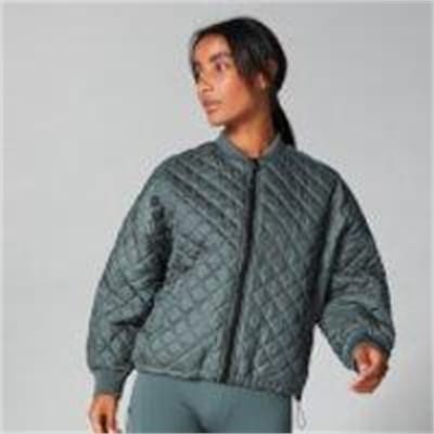 Fitness Mania - Oversized Quilted Bomber Jacket - Castle Rock