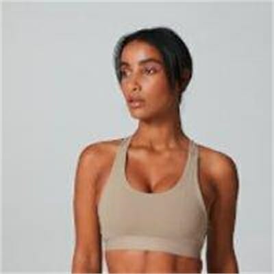 Fitness Mania - Power Cross Back Sports Bra - Sesame - XS