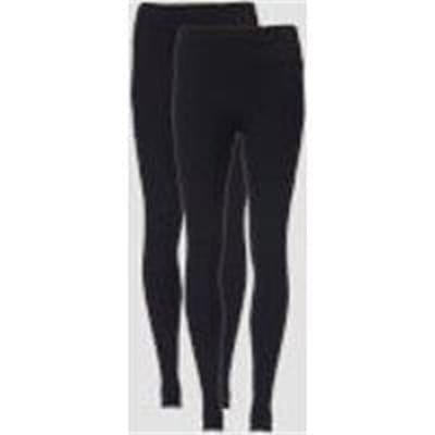 Fitness Mania - Power Mesh Leggings (2 Pack) - Black/Black - L