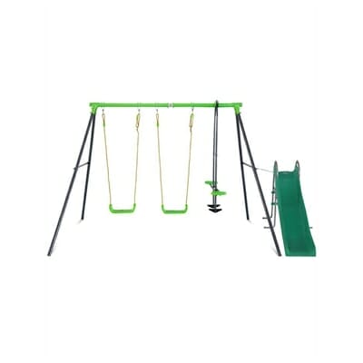 Fitness Mania - Lifespan Hurley 2 Metal Swing Set with Slide
