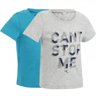 Fitness Mania - 500 Baby Gym Short-Sleeved T-Shirt Twin-Pack - White/Blue Print