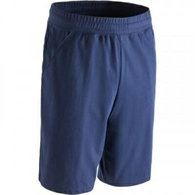 Fitness Mania - 500 Regular-Fit Knee-Length Slim-Fit Gym & Pilates Shorts - Navy Blue