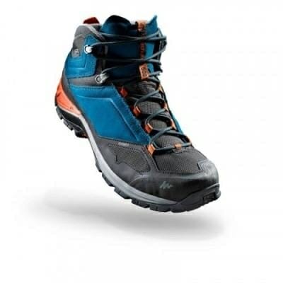 Fitness Mania - MH500 Men's Mid Waterproof Mountain Hiking Boots - Blue/Orange