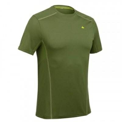 Fitness Mania - MH500 Men's Short-sleeve Mountain Hiking T-Shirt - Dark Green