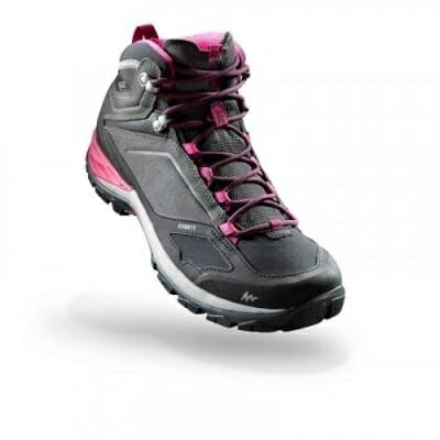 Fitness Mania - MH500 Mid Women's Waterproof Mountain Hiking Boots - Grey/Pink