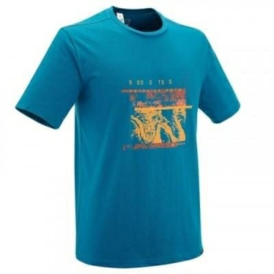 Fitness Mania - Men's NH500 nature hiking t-shirt - blue
