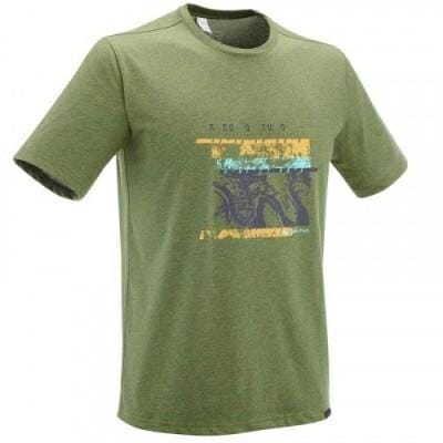 Fitness Mania - Men's NH500 nature hiking t-shirt - khaki