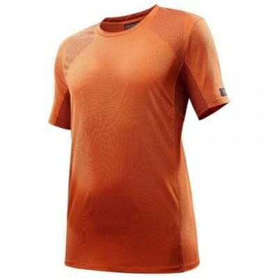 Fitness Mania - Men's TREK 500 short-sleeved mountain trekking T-shirt - Orange