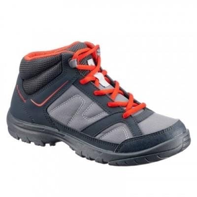 Fitness Mania - NH100 JR Mid Hiking Shoes - Black/Red