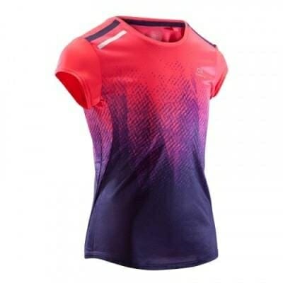 Fitness Mania - Run Dry+ Print Children's Athletics T-Shirt - Pink Purple