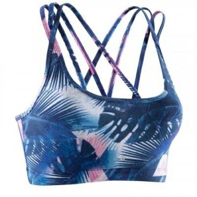 Fitness Mania - Women's Dance Crop Top with Thin Straps - Blue Print