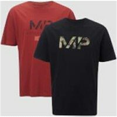 Fitness Mania - Black Friday Limited Edition Graphic T-Shirt (2 Pack) - Black/Paprika