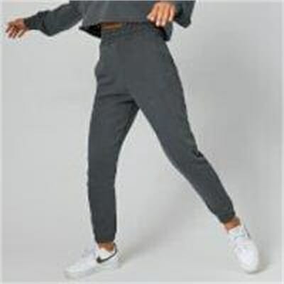 Fitness Mania - High-Waisted Acid Wash Joggers - Carbon