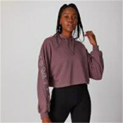 Fitness Mania - Icon Cropped Hoodie - Port - L