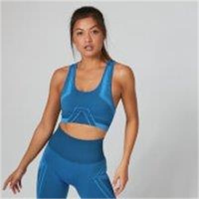 Fitness Mania - Impact Seamless Sports Bra - Ibiza Blue - L