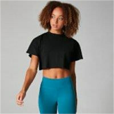 Fitness Mania - Logo Crop Top - Black - M