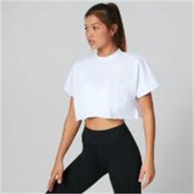 Fitness Mania - Logo Crop Top - White - L