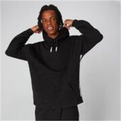 Fitness Mania - Logo Tape Hoodie - Black - XS