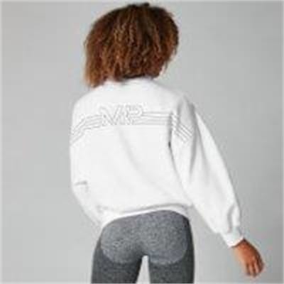 Fitness Mania - Oversized Logo Sweat - White - L