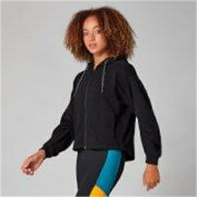 Fitness Mania - Oversized Zip-Through - Black - L