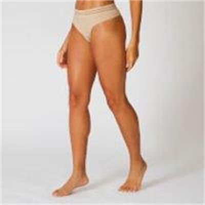 Fitness Mania - Essentials Seamless Thong - Beige - L