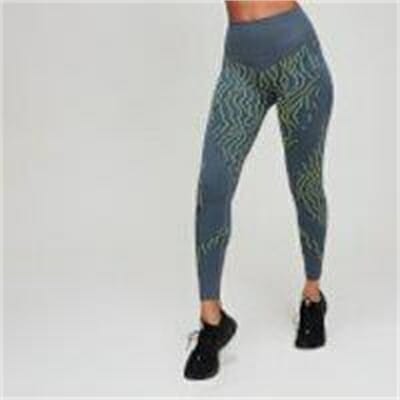 Fitness Mania - Animal Print Seamless Women's Leggings - Slate/Stargazer - S