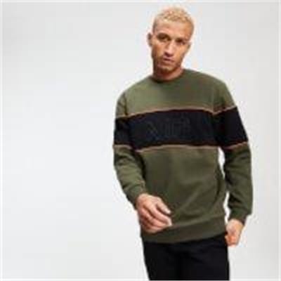 Fitness Mania - Rest Day Men's Stripe Sweatshirt - Army Green - XL