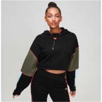 Fitness Mania - Rest Day Women's Cropped Hoodie - Black - L