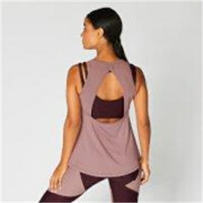 Fitness Mania - MP Mesh Detail Open Back Vest - Fawn - L
