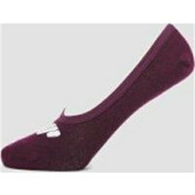 Fitness Mania - MP 3 Pack No Show Trainer Socks - Mulberry