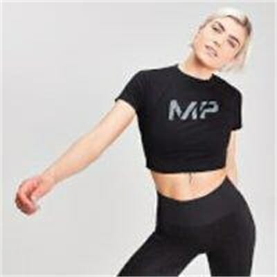 Fitness Mania - MP Animal Snake Seamless Women's Cropped T-Shirt - Black - S