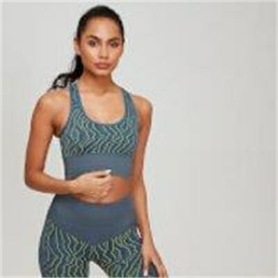 Fitness Mania - MP Animal Zebra Seamless Women's Sports Bra - Slate/Stargazer - XL