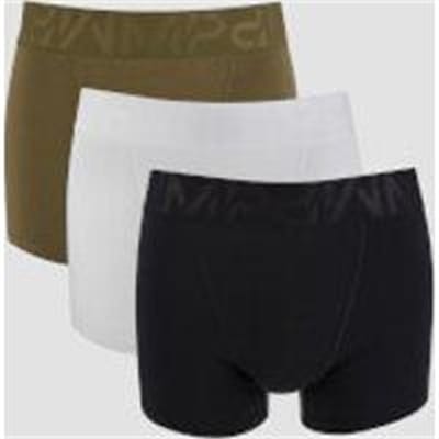 Fitness Mania - MP Men's Sport 3 Pack Boxers - Black/Khaki/White - L