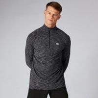 Fitness Mania - Performance ¼ Zip Top - Black Marl - L