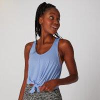 Fitness Mania - MP Tie Front Crop Vest - Vista Blue