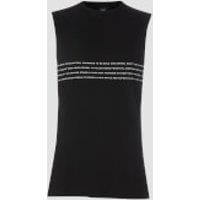 Fitness Mania - Rest Day Slogan Drop Armhole Tank - Black - L