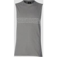 Fitness Mania - Rest Day Slogan Drop Armhole Tank - Storm - L