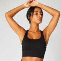Fitness Mania - MP Women's Shape Seamless Cross-Strap Bra - Black - XS
