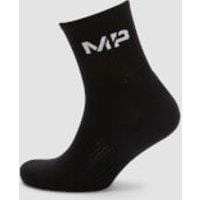 Fitness Mania - MP Men's Essentials Crew Socks - Black (2 Pack) - UK 6-8