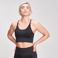 Fitness Mania - MP Women's Animal Snake Seamless Sports Bra - Black - XS