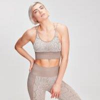 Fitness Mania - MP Women's Animal Snake Seamless Sports Bra - Desert - XS