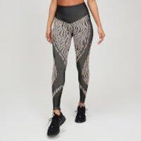 Fitness Mania - MP Women's Animal Zebra Seamless Leggings - Black/Praline - XS