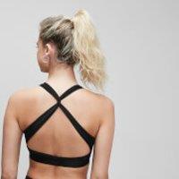 Fitness Mania - MP Women's Power Cross Back Sports Bra - Black - S