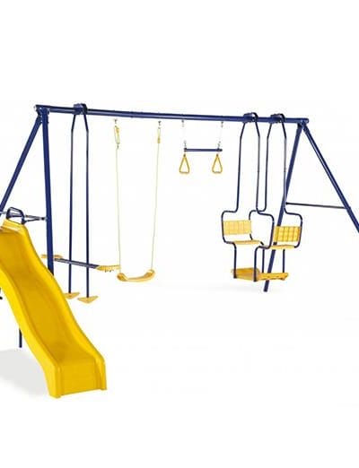 Fitness Mania - Plum 5 Unit Swings Set & Slide PREORDER