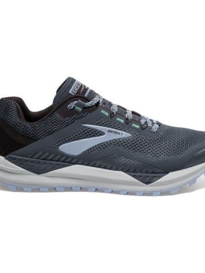 Fitness Mania - Brooks Cascadia 14 - Womens Trail Running Shoes - Grey/Black/Kentucky Blue